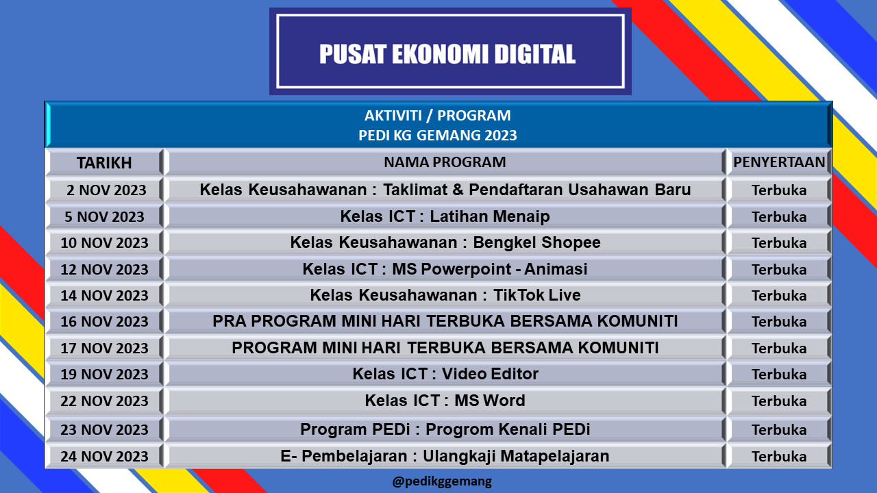 JADUAL 2023